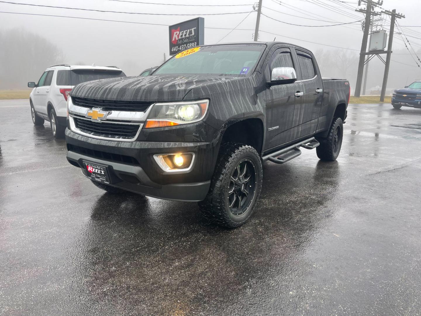 2016 Black /Black Chevrolet Colorado LT Crew Cab 4WD (1GCGTCE36G1) with an 3.6L V6 DOHC 24V engine, 6 Speed Automatic transmission, located at 547 E. Main St., Orwell, OH, 44076, (440) 437-5893, 41.535435, -80.847855 - Photo#0